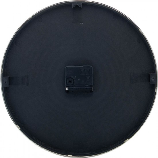 Relógio De Parede 30,5cm Por 4,5cm Quartz De Plástico Donum Preto Com Dourado